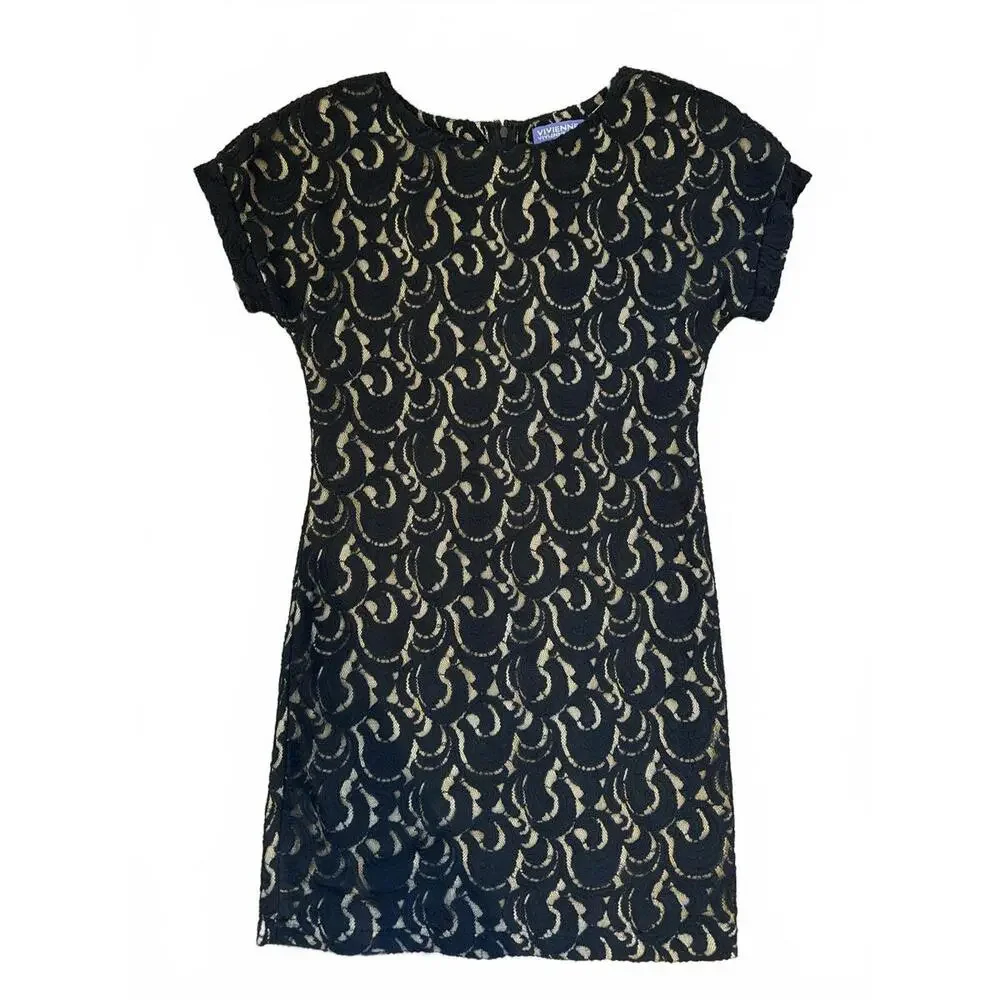 Vintage Vivienne Tam Women's Black Lace Dress XS - Picture 3 of 10